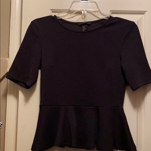 Black Peplum Top
